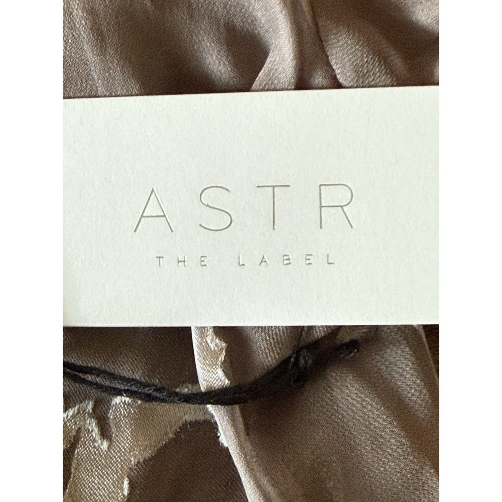 ASTR The Label Women's NWT Tara Silk Top Size L Silver Sheer $120 - Picture 5 of 5